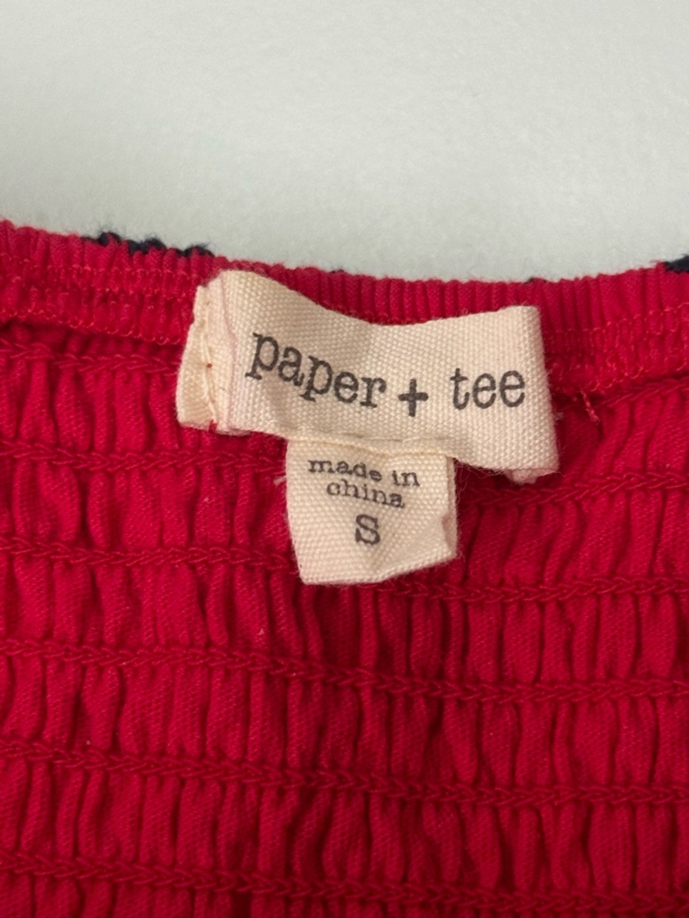 paper tee Red Embroidered Ruffle - Picture 2 of 3